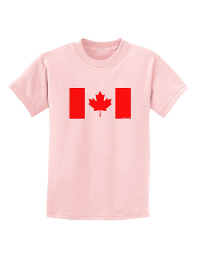 Canadian Flag Maple Leaf Colors Childrens T-Shirt-Childrens T-Shirt-TooLoud-PalePink-X-Small-Davson Sales