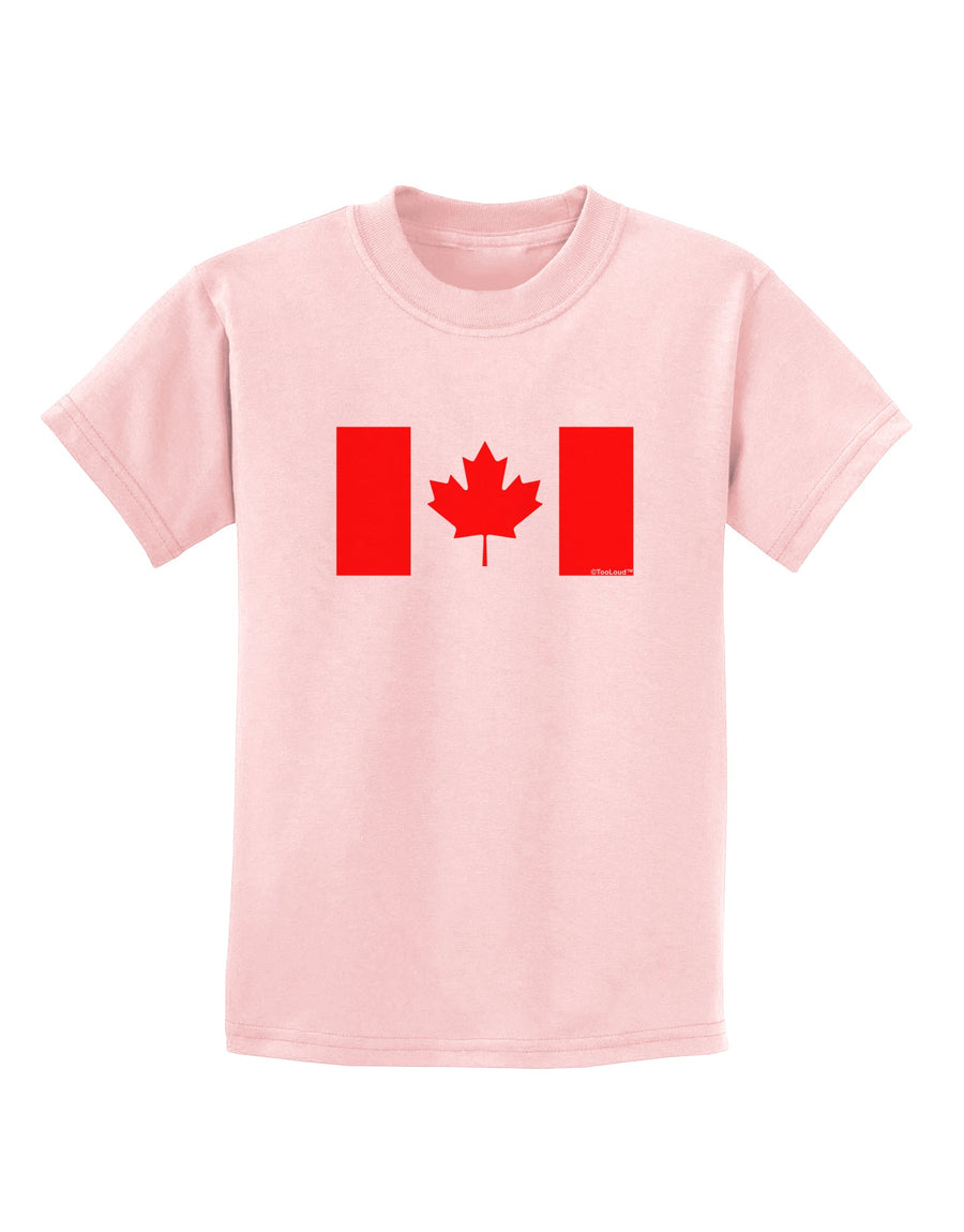 Canadian Flag Maple Leaf Colors Childrens T-Shirt-Childrens T-Shirt-TooLoud-White-X-Small-Davson Sales