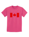 Canadian Flag Maple Leaf Colors Childrens T-Shirt-Childrens T-Shirt-TooLoud-Sangria-X-Small-Davson Sales