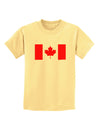 Canadian Flag Maple Leaf Colors Childrens T-Shirt-Childrens T-Shirt-TooLoud-Daffodil-Yellow-X-Small-Davson Sales
