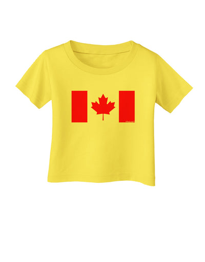 Canadian Flag Maple Leaf Colors Infant T-Shirt-Infant T-Shirt-TooLoud-Yellow-06-Months-Davson Sales