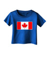 Canadian Flag Maple Leaf Colors Infant T-Shirt Dark-Infant T-Shirt-TooLoud-Royal-Blue-06-Months-Davson Sales