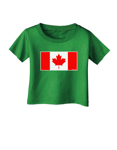 Canadian Flag Maple Leaf Colors Infant T-Shirt Dark-Infant T-Shirt-TooLoud-Clover-Green-06-Months-Davson Sales