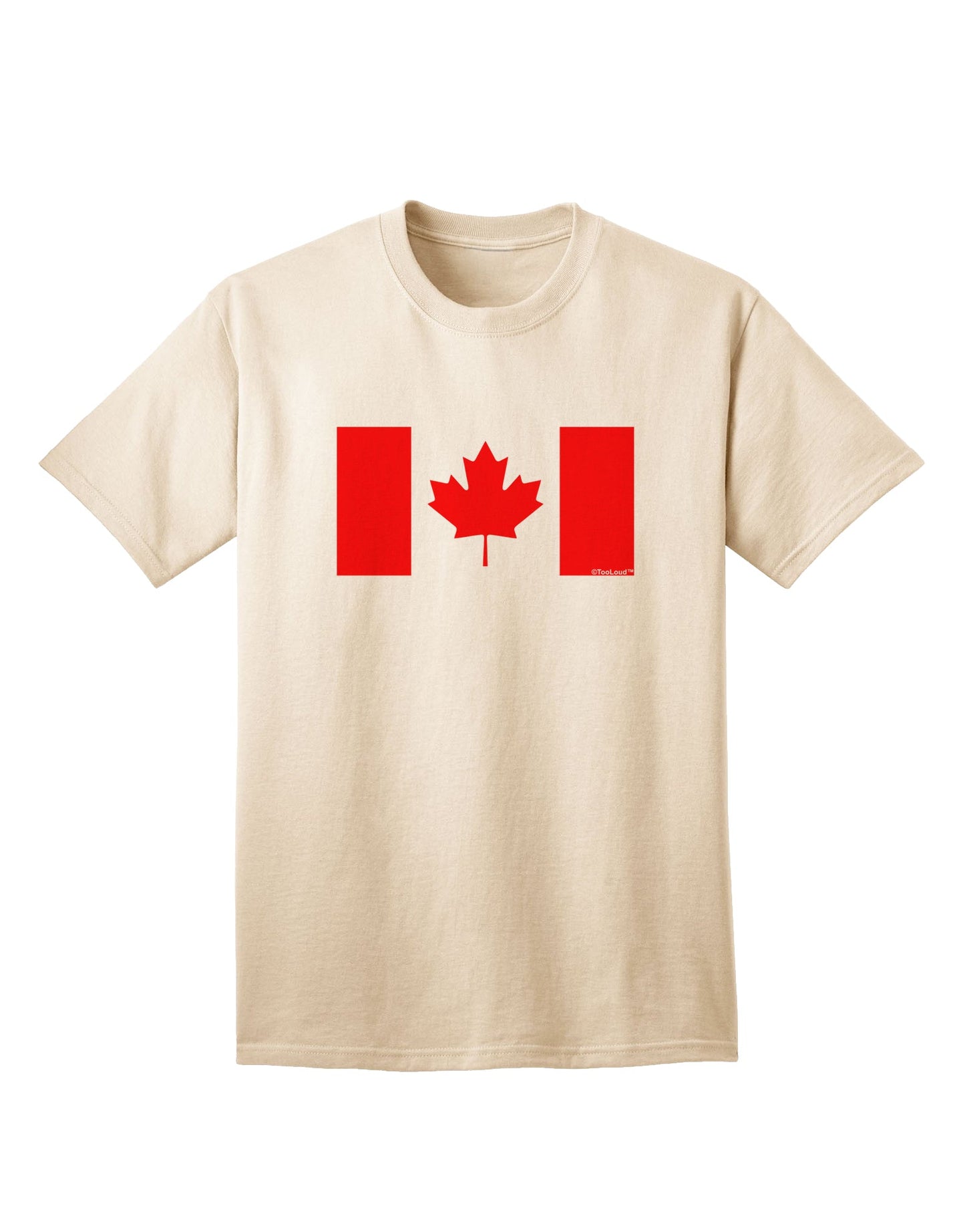 Canadian Flag Maple Leaf Colors - Premium Adult T-Shirt Collection-Mens T-shirts-TooLoud-Natural-Small-Davson Sales
