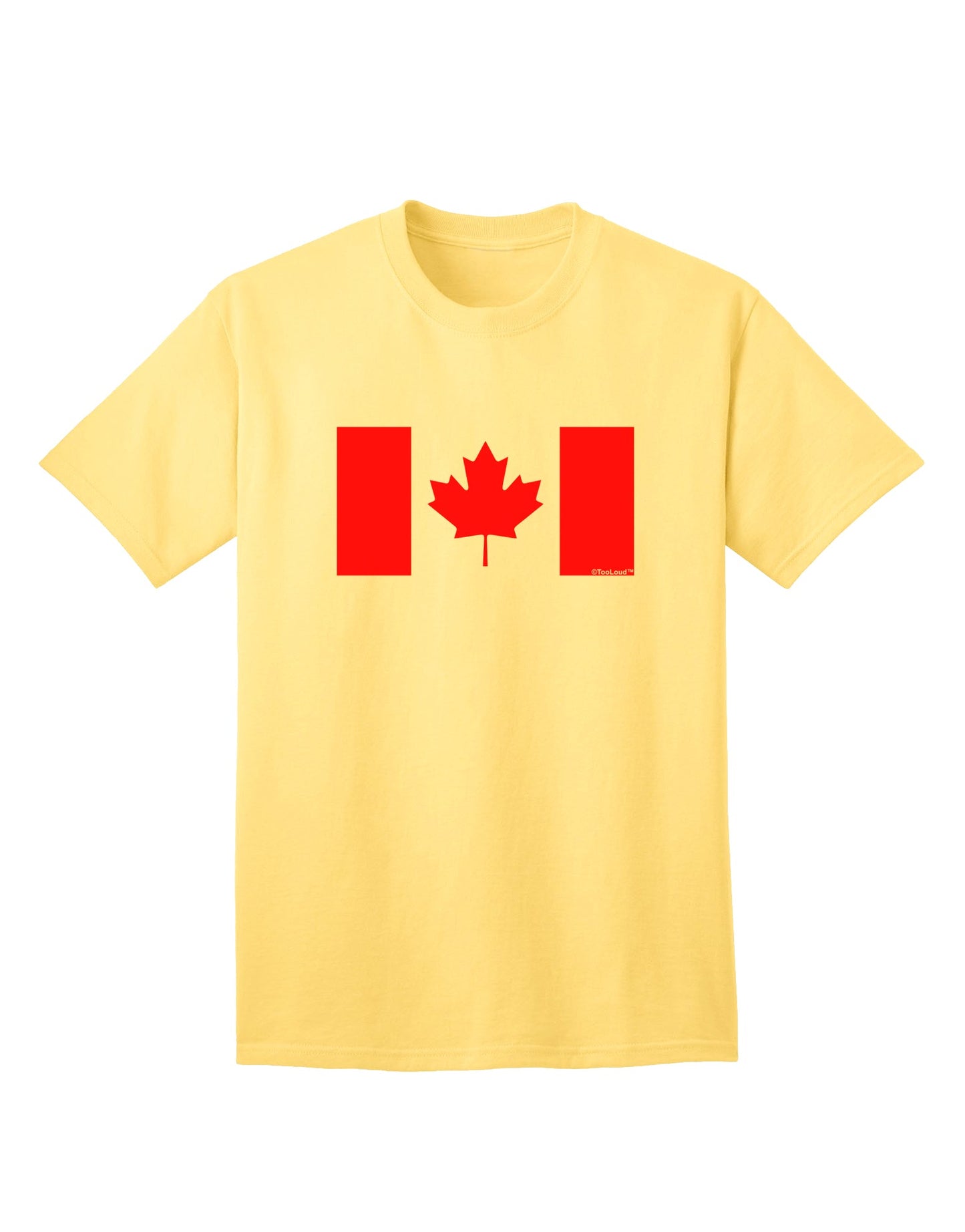Canadian Flag Maple Leaf Colors - Premium Adult T-Shirt Collection-Mens T-shirts-TooLoud-Yellow-Small-Davson Sales