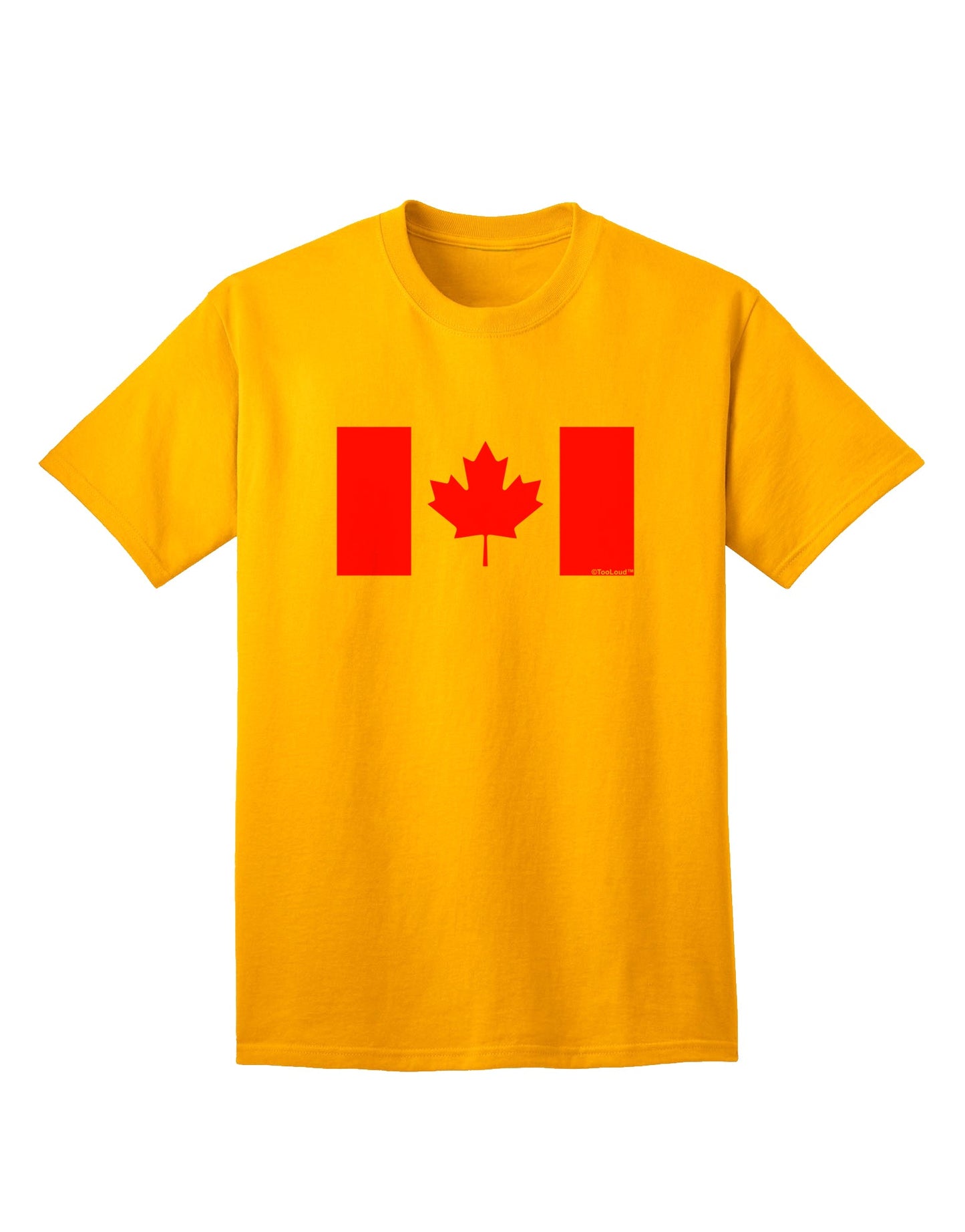 Canadian Flag Maple Leaf Colors - Premium Adult T-Shirt Collection-Mens T-shirts-TooLoud-Gold-Small-Davson Sales