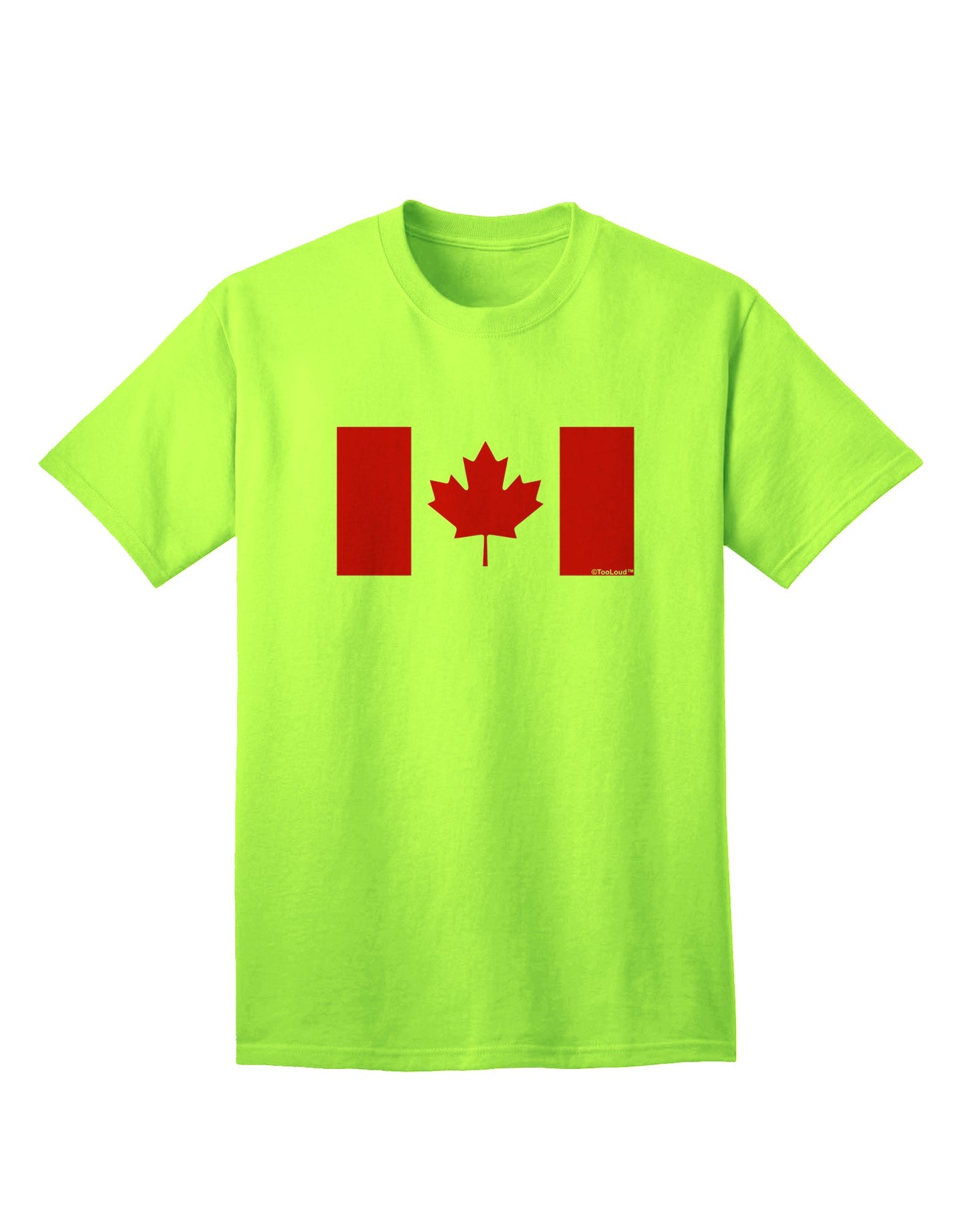 Canadian Flag Maple Leaf Colors - Premium Adult T-Shirt Collection-Mens T-shirts-TooLoud-Neon-Green-Small-Davson Sales