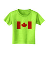 Canadian Flag Maple Leaf Colors Toddler T-Shirt-Toddler T-Shirt-TooLoud-Lime-Green-2T-Davson Sales