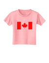 Canadian Flag Maple Leaf Colors Toddler T-Shirt-Toddler T-Shirt-TooLoud-Candy-Pink-2T-Davson Sales