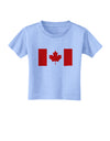 Canadian Flag Maple Leaf Colors Toddler T-Shirt-Toddler T-Shirt-TooLoud-Aquatic-Blue-2T-Davson Sales