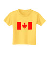 Canadian Flag Maple Leaf Colors Toddler T-Shirt-Toddler T-Shirt-TooLoud-Yellow-2T-Davson Sales