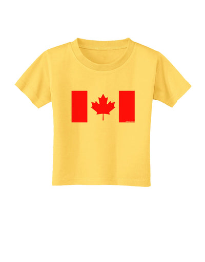 Canadian Flag Maple Leaf Colors Toddler T-Shirt-Toddler T-Shirt-TooLoud-Yellow-2T-Davson Sales