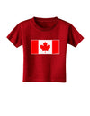 Canadian Flag Maple Leaf Colors Toddler T-Shirt Dark-Toddler T-Shirt-TooLoud-Red-2T-Davson Sales