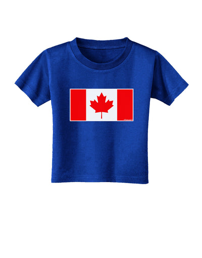 Canadian Flag Maple Leaf Colors Toddler T-Shirt Dark-Toddler T-Shirt-TooLoud-Royal-Blue-2T-Davson Sales