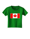 Canadian Flag Maple Leaf Colors Toddler T-Shirt Dark-Toddler T-Shirt-TooLoud-Clover-Green-2T-Davson Sales