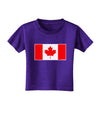 Canadian Flag Maple Leaf Colors Toddler T-Shirt Dark-Toddler T-Shirt-TooLoud-Purple-2T-Davson Sales