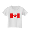 Canadian Flag Maple Leaf Colors Toddler T-Shirt-Toddler T-Shirt-TooLoud-White-2T-Davson Sales