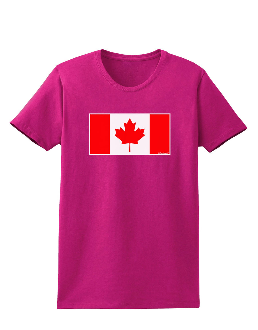 Canadian Flag Maple Leaf Colors Womens Dark T-Shirt-TooLoud-Black-X-Small-Davson Sales