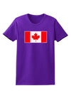 Canadian Flag Maple Leaf Colors Womens Dark T-Shirt-TooLoud-Purple-X-Small-Davson Sales