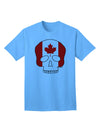 Canadian Skull Flag Adult T-Shirt-Mens T-shirts-TooLoud-Aquatic-Blue-Small-Davson Sales