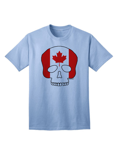 Canadian Skull Flag Adult T-Shirt-Mens T-shirts-TooLoud-Light-Blue-Small-Davson Sales