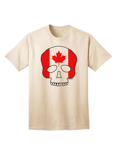 Canadian Skull Flag Adult T-Shirt-Mens T-shirts-TooLoud-Natural-Small-Davson Sales