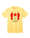 Canadian Skull Flag Adult T-Shirt-Mens T-shirts-TooLoud-Yellow-Small-Davson Sales