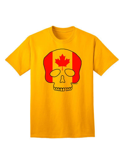 Canadian Skull Flag Adult T-Shirt-Mens T-shirts-TooLoud-Gold-Small-Davson Sales