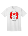 Canadian Skull Flag Adult T-Shirt-Mens T-shirts-TooLoud-White-Small-Davson Sales