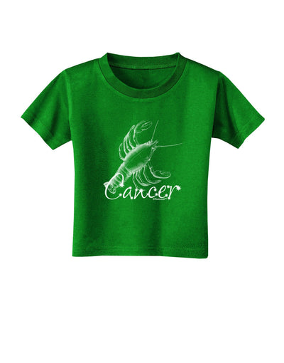 Cancer Illustration Toddler T-Shirt Dark-Toddler T-Shirt-TooLoud-Clover-Green-4T-Davson Sales