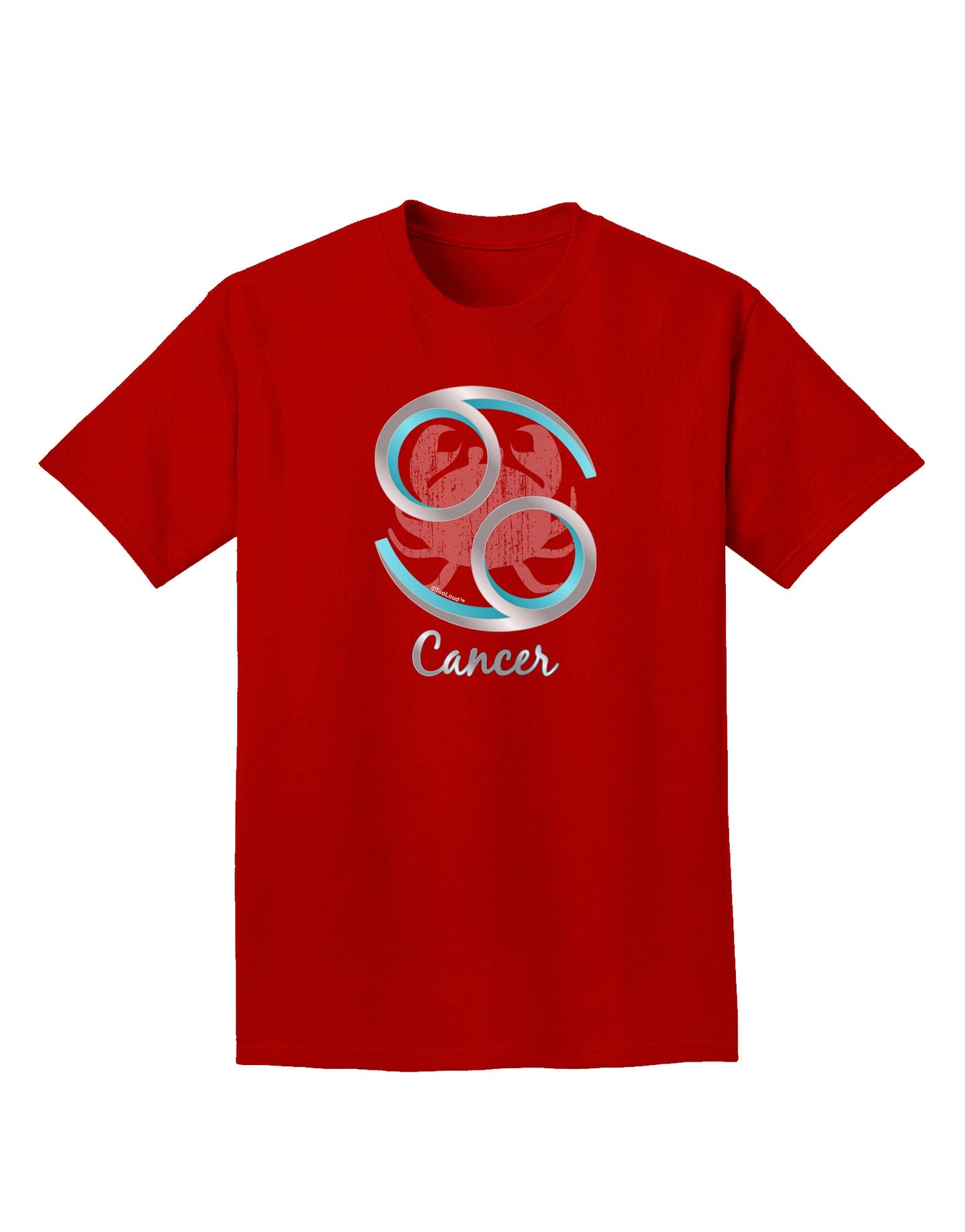 Cancer Symbol Adult Dark T-Shirt-Mens T-Shirt-TooLoud-Red-Small-Davson Sales