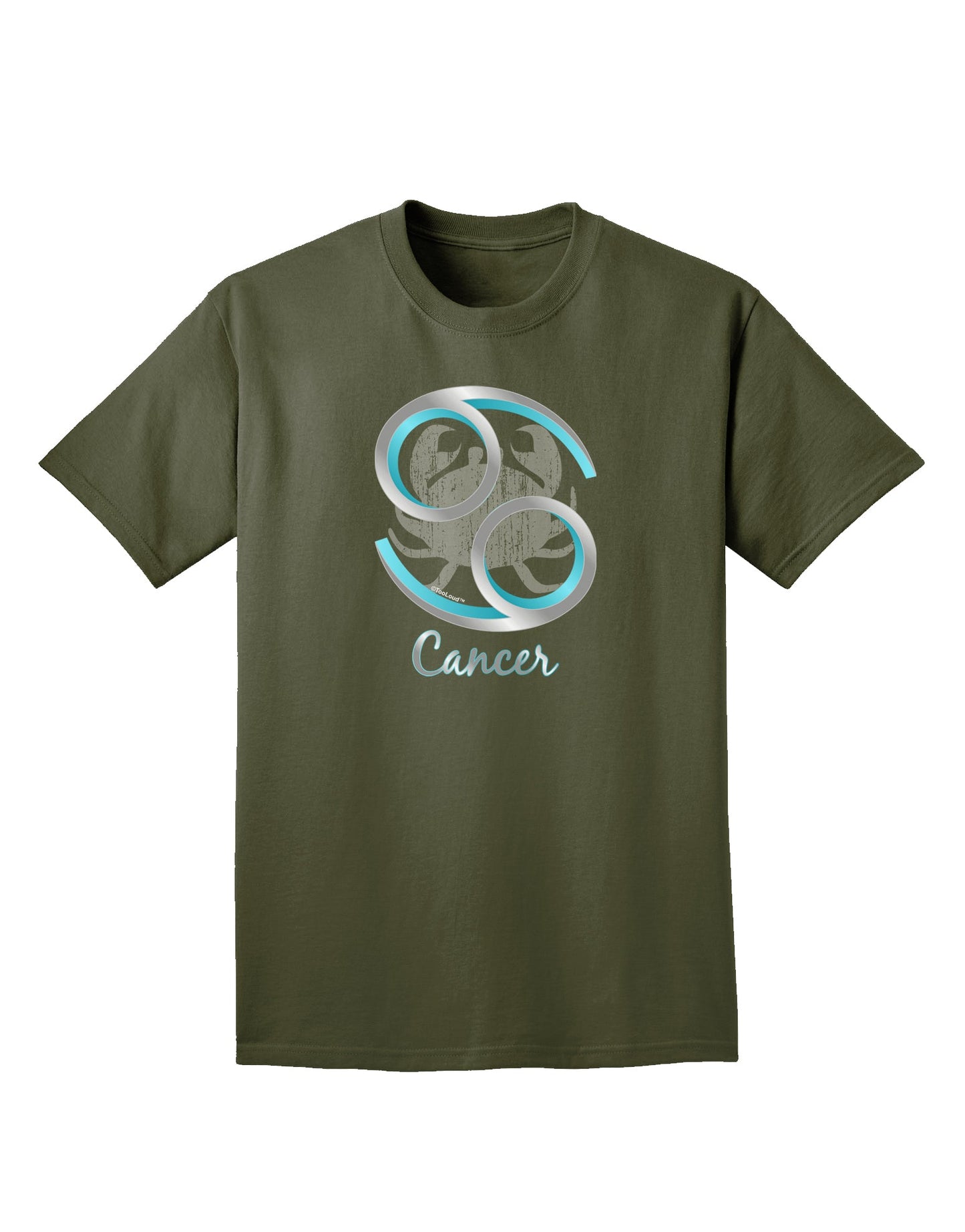 Cancer Symbol Adult Dark T-Shirt-Mens T-Shirt-TooLoud-Military-Green-Small-Davson Sales