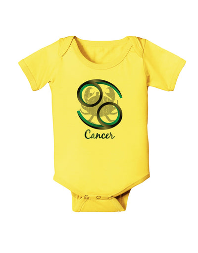 Cancer Symbol Baby Romper Bodysuit-Baby Romper-TooLoud-Yellow-06-Months-Davson Sales