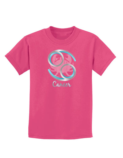 Cancer Symbol Childrens Dark T-Shirt-Childrens T-Shirt-TooLoud-Sangria-X-Small-Davson Sales