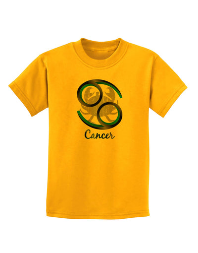 Cancer Symbol Childrens T-Shirt-Childrens T-Shirt-TooLoud-Gold-X-Small-Davson Sales