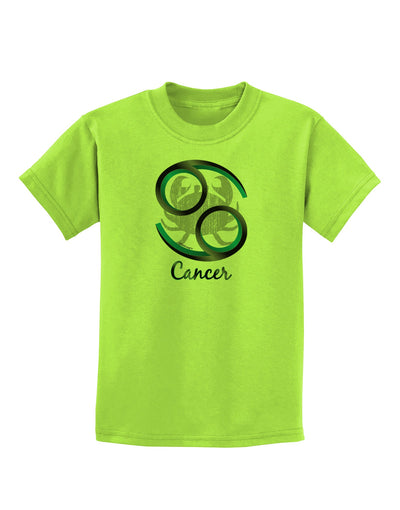 Cancer Symbol Childrens T-Shirt-Childrens T-Shirt-TooLoud-Lime-Green-X-Small-Davson Sales