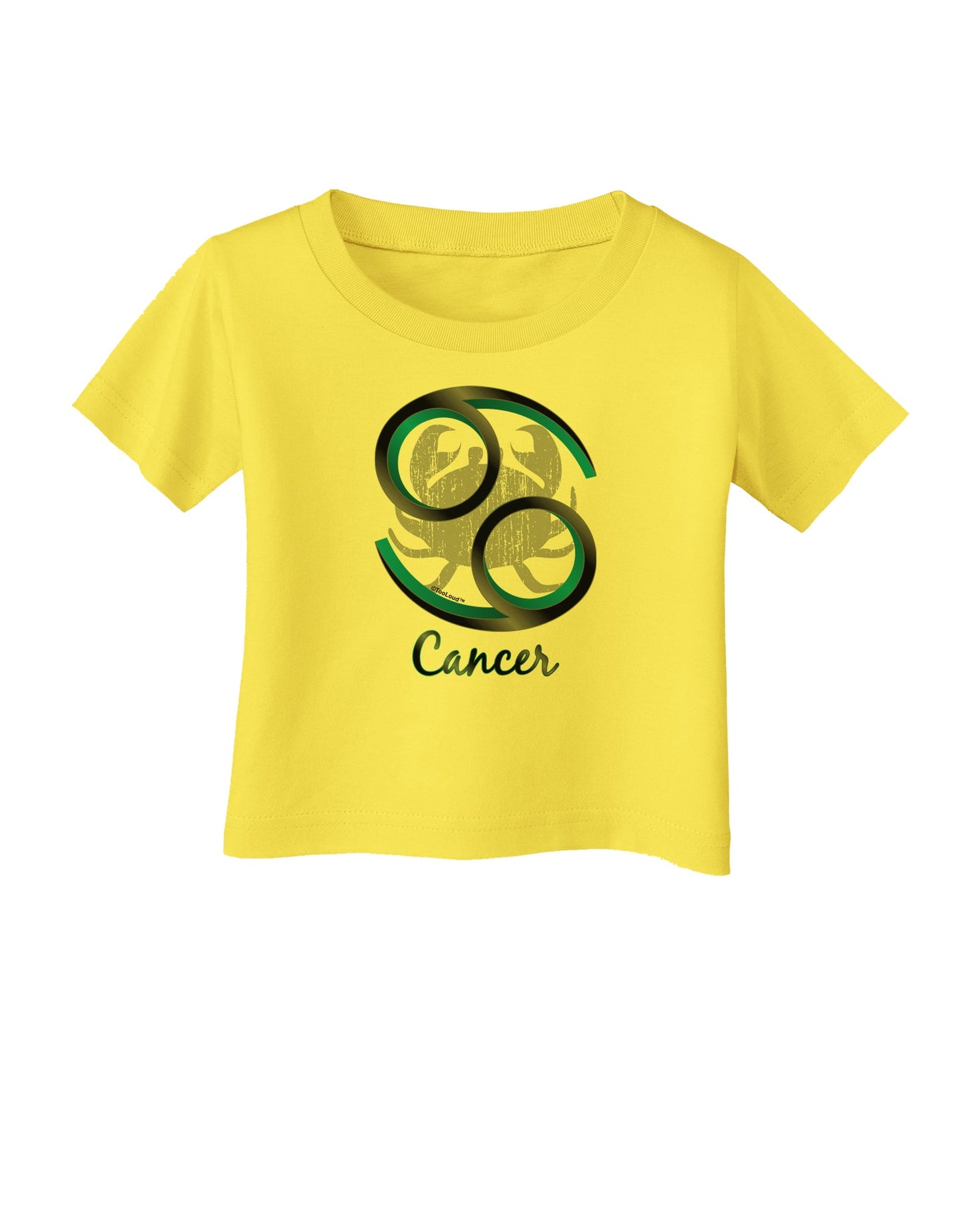 Cancer Symbol Infant T-Shirt-Infant T-Shirt-TooLoud-Yellow-06-Months-Davson Sales