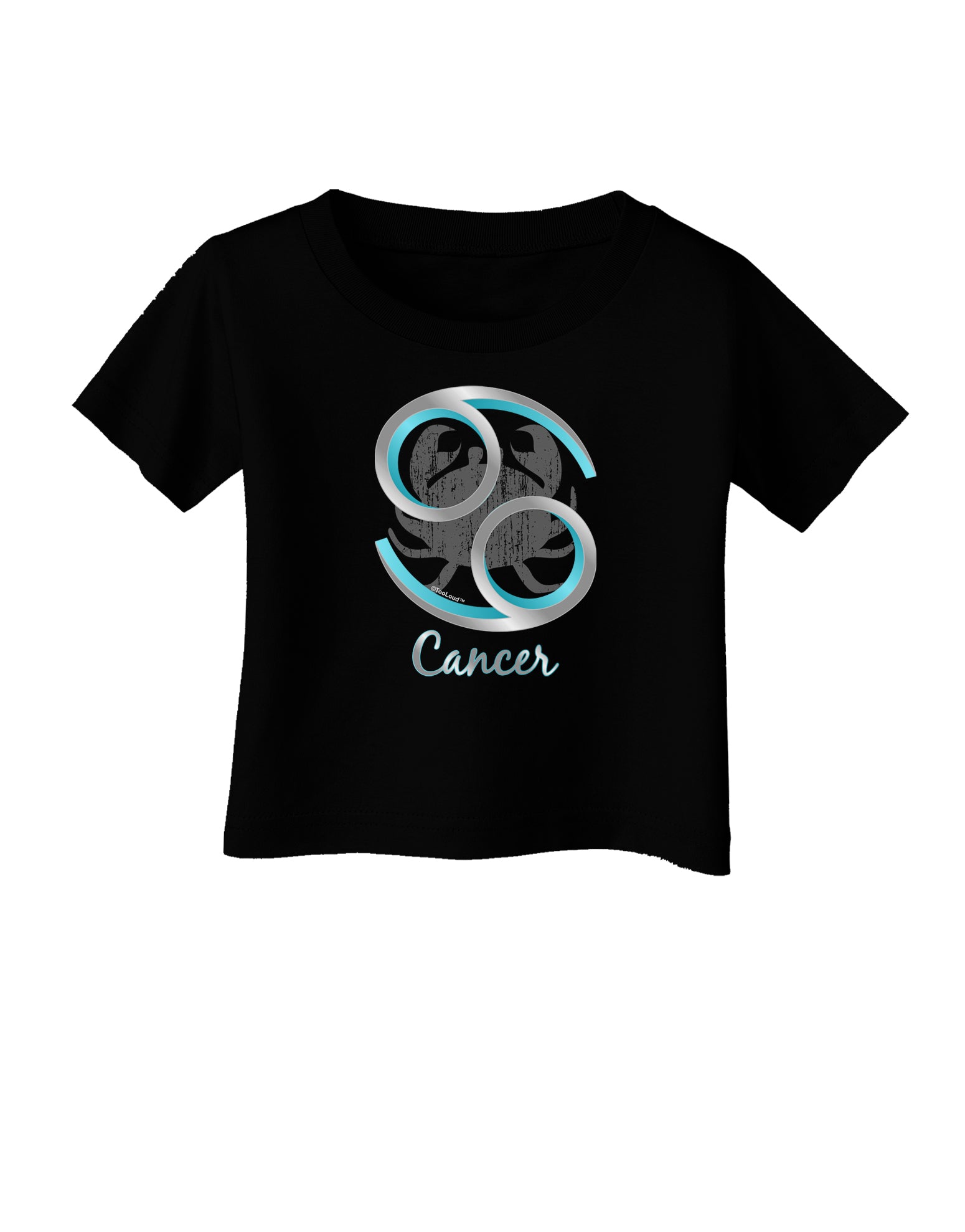 Cancer Symbol Infant T-Shirt Dark-Infant T-Shirt-TooLoud-Black-06-Months-Davson Sales