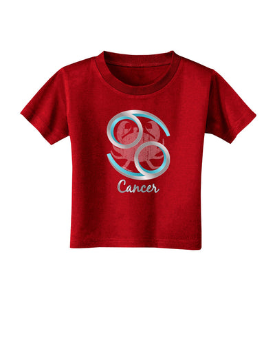 Cancer Symbol Toddler T-Shirt Dark-Toddler T-Shirt-TooLoud-Red-2T-Davson Sales