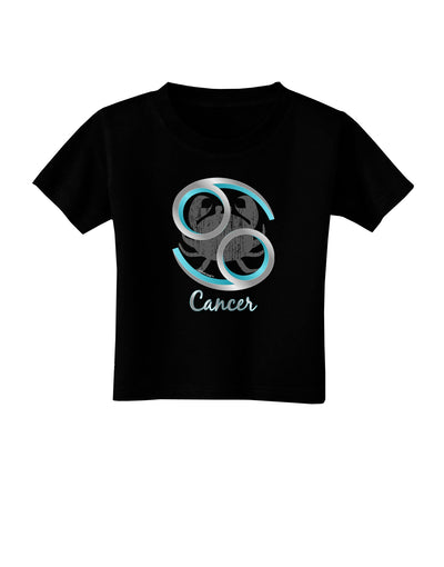 Cancer Symbol Toddler T-Shirt Dark-Toddler T-Shirt-TooLoud-Black-2T-Davson Sales