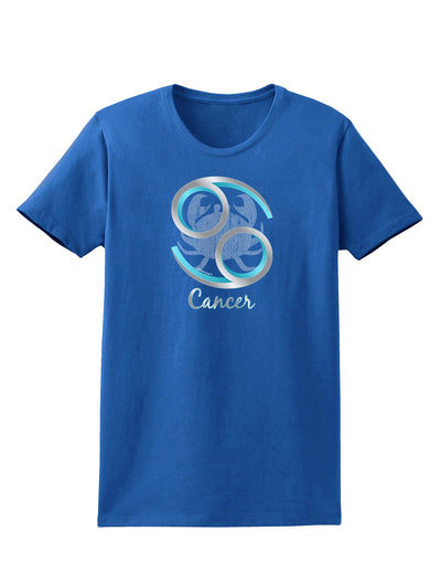 Cancer Symbol Womens Dark T-Shirt-TooLoud-Royal-Blue-X-Small-Davson Sales