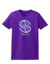 Cancer Symbol Womens Dark T-Shirt-TooLoud-Purple-X-Small-Davson Sales