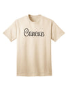 Cancun Mexico - Script Text Adult T-Shirt-unisex t-shirt-TooLoud-Natural-Small-Davson Sales