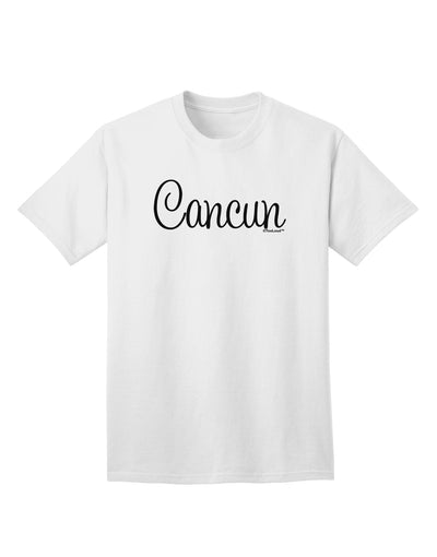 Cancun Mexico - Script Text Adult T-Shirt-unisex t-shirt-TooLoud-White-Small-Davson Sales