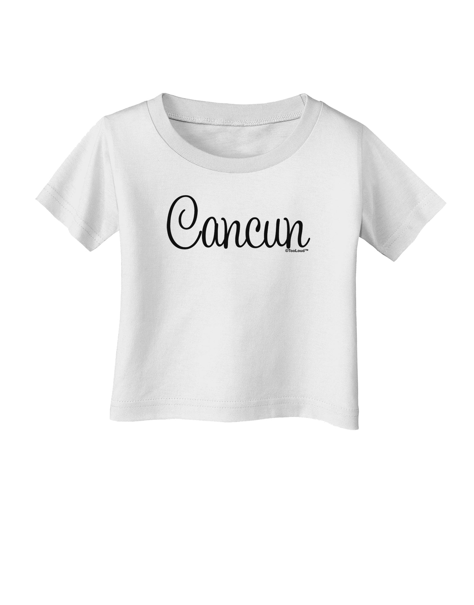 Cancun Mexico - Script Text Infant T-Shirt-Infant T-Shirt-TooLoud-White-06-Months-Davson Sales