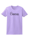 Cancun Mexico - Script Text Womens T-Shirt-Womens T-Shirt-TooLoud-Lavender-X-Small-Davson Sales