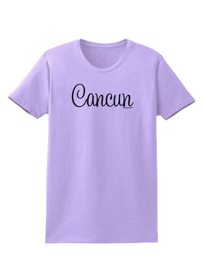 Cancun Mexico - Script Text Womens T-Shirt-Womens T-Shirt-TooLoud-Lavender-X-Small-Davson Sales