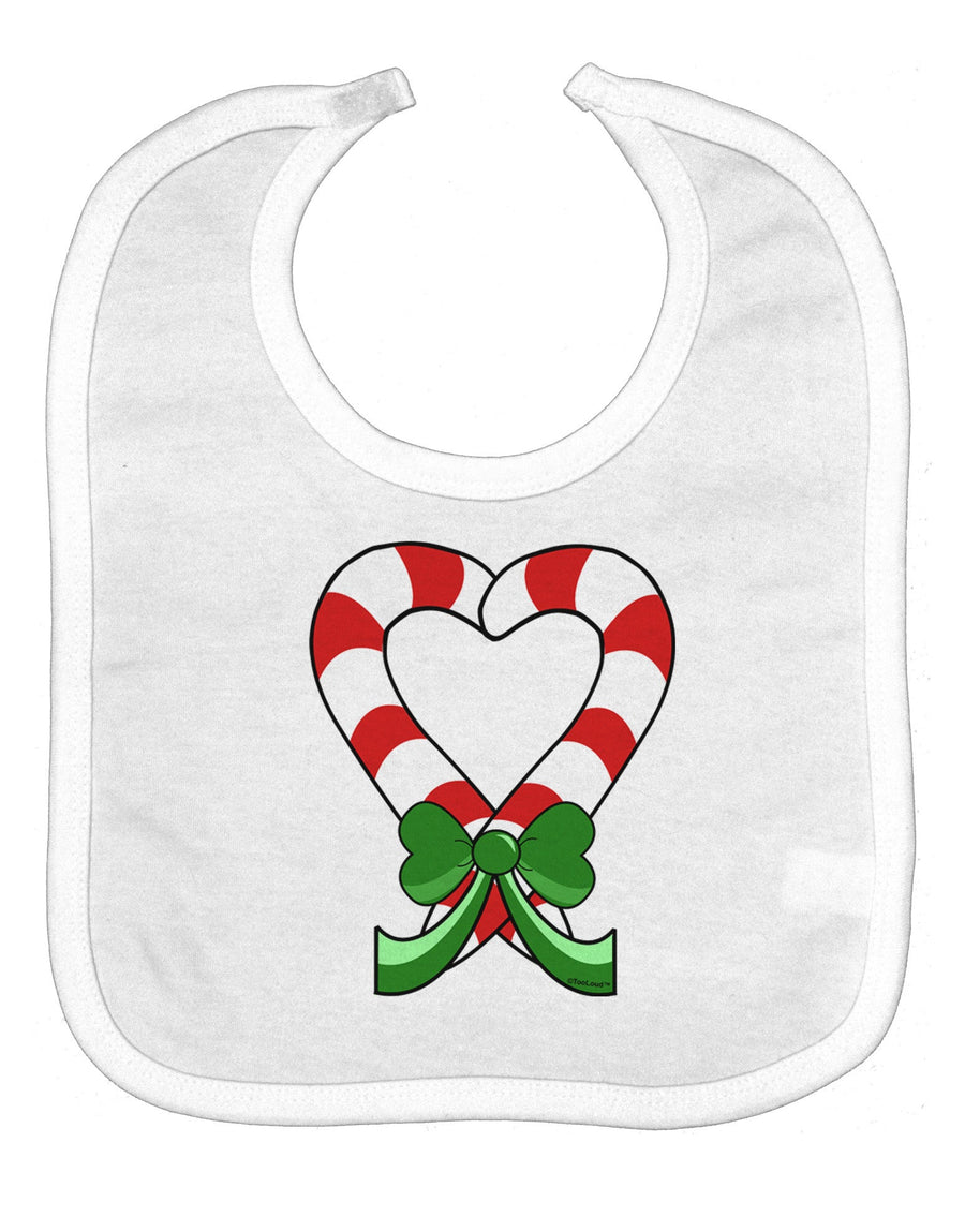 Candy Cane Heart Christmas Baby Bib
