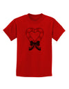 Candy Cane Heart Christmas Childrens T-Shirt-Childrens T-Shirt-TooLoud-Red-X-Small-Davson Sales