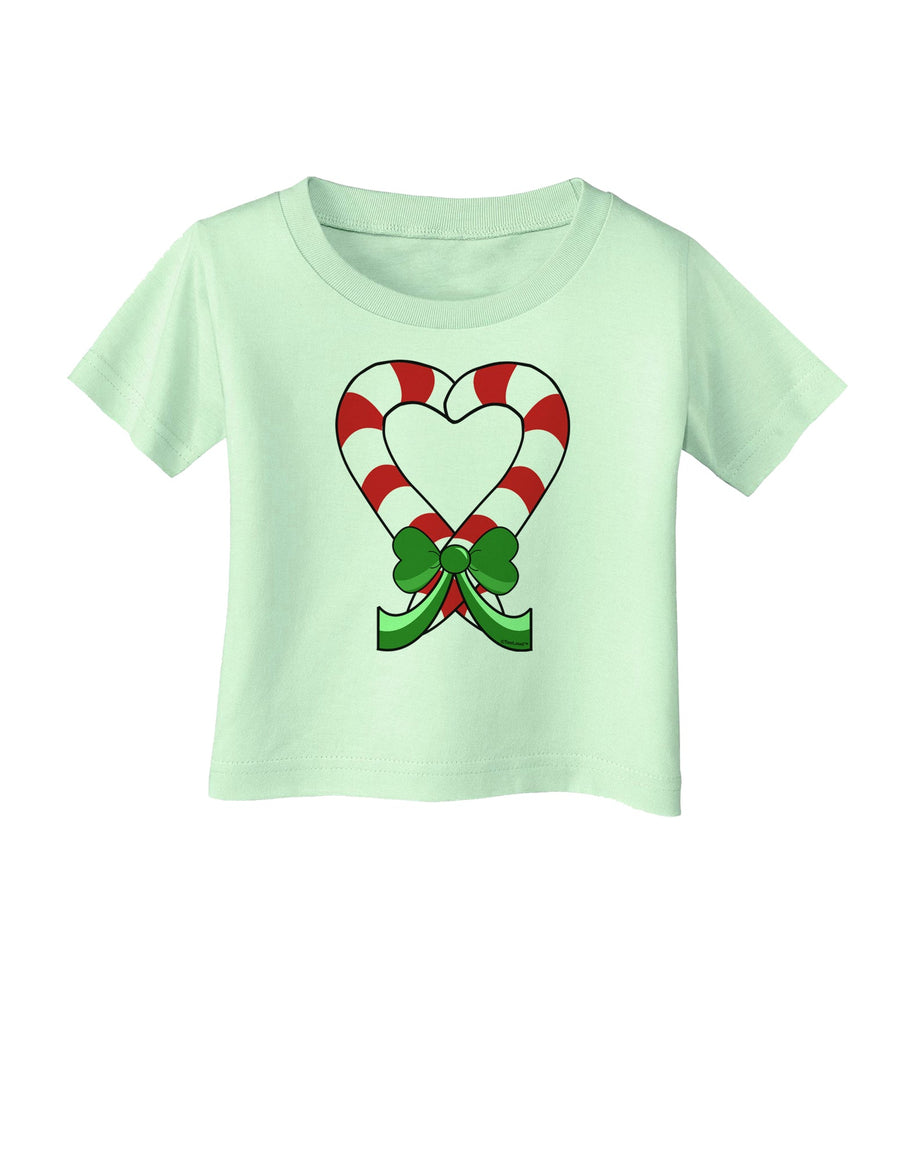 Candy Cane Heart Christmas Infant T-Shirt-Infant T-Shirt-TooLoud-White-06-Months-Davson Sales